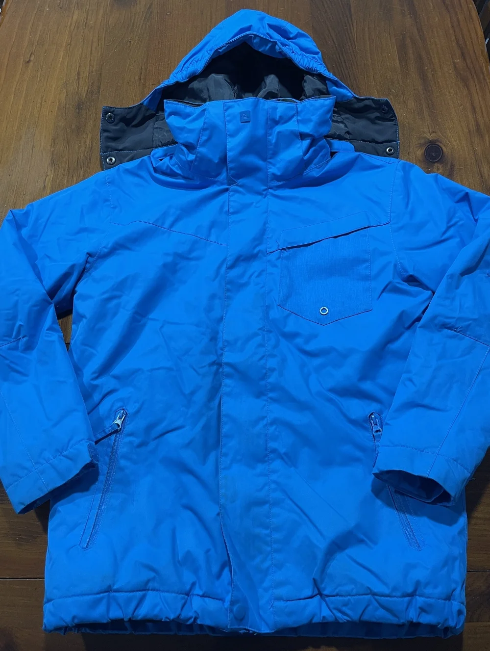 Quicksilver Unisex Kid Dry Flight 10K Vibrant Electric Blue Hooded Winter Jacket
